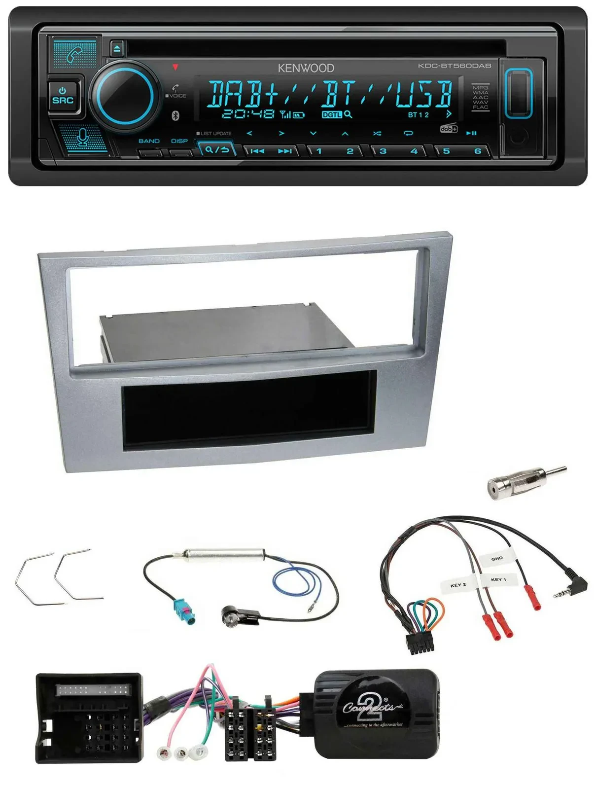 Kenwood Bluetooth DAB CD Lenkrad USB Autoradio für Opel Astra H Zafira B Corsa D