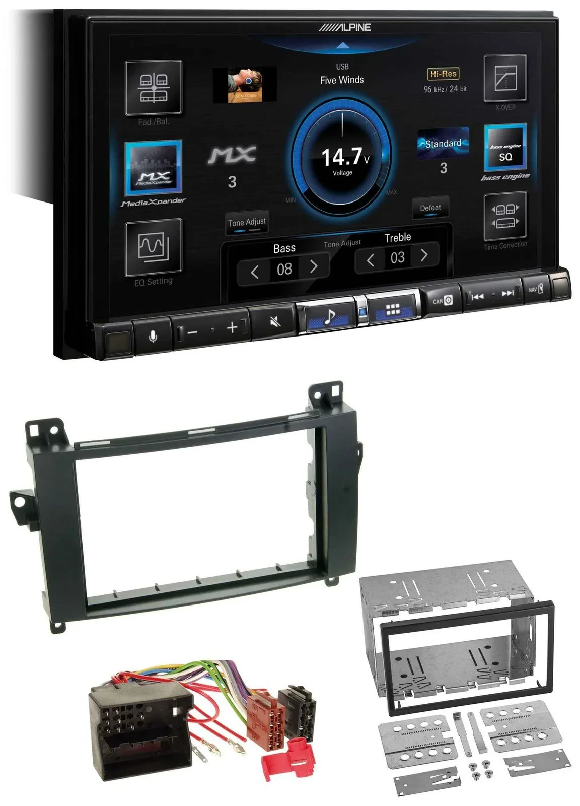 Alpine DAB 2DIN USB Bluetooth MP3 Autoradio für Mercedes B-Klasse T245 05-11