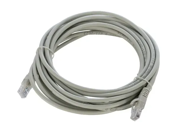 00-00027475 Патч-корд RJ-45 (m)-RJ-45 (m) 5.0м кат.5е ПВХ 26AWG, серый, в пакете, GoPower