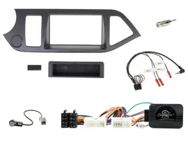 Einbauset Lenkradadapter DIN Autoradio für Kia Picanto ab 2011 ohne Start-Stop