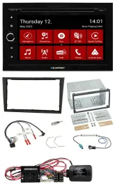 Blaupunkt 2DIN Lenkrad Bluetooth USB TMC DAB Navigation für Opel Corsa D stealth