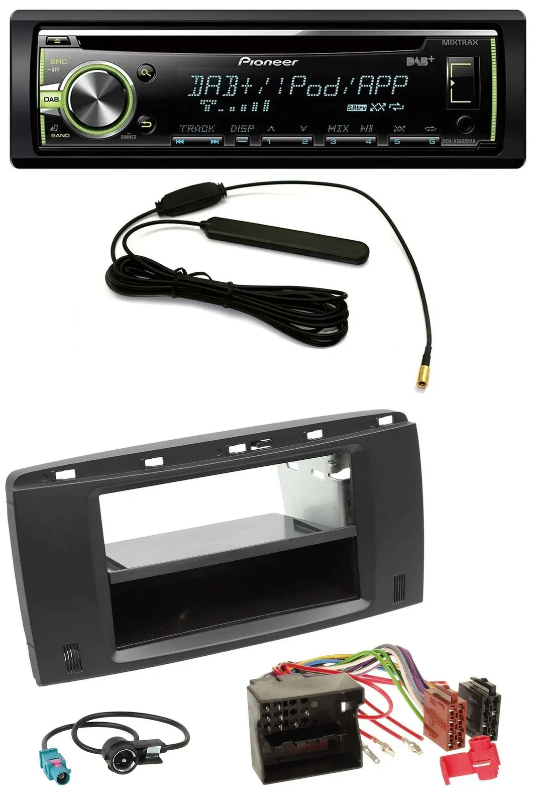 Pioneer MP3 USB CD DAB AUX Autoradio für Mercedes R-Klasse (W251, 05-12)