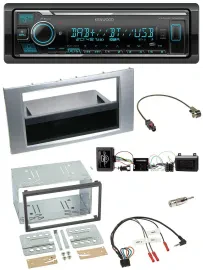 Kenwood Bluetooth Lenkrad DAB USB Autoradio für Ford Kuga 2008-2012 silber