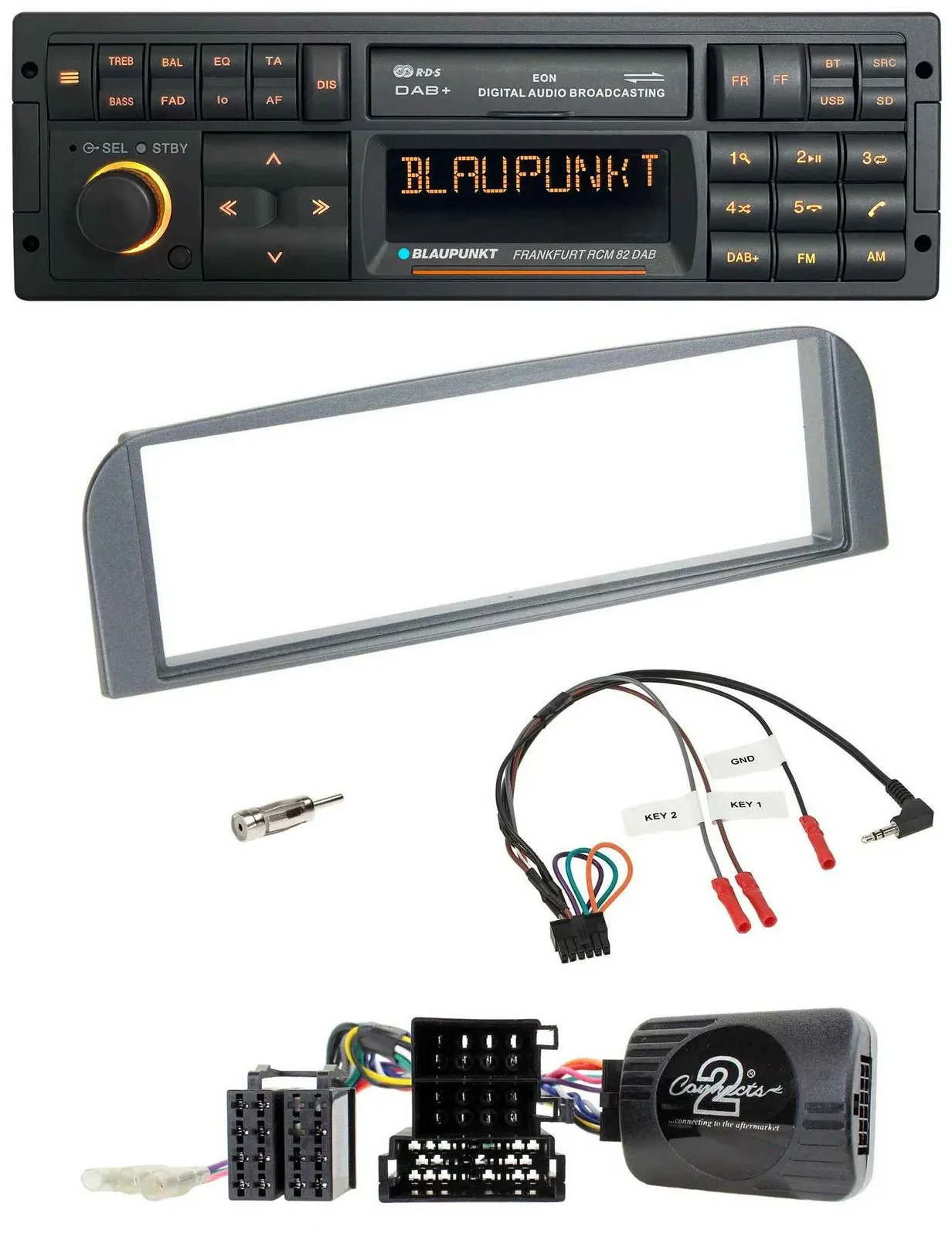 Blaupunkt USB DAB SD Lenkrad Bluetooth Autoradio für Alfa 147 GT 2007-2010 anthr