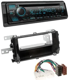 Kenwood Bluetooth USB CD MP3 DAB Autoradio für Toyota Auris (ab 2013) schwarz