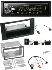 Автомагнитола Pioneer Bluetooth, USB, DAB для Ford Kuga (2008–2012), чёрный
