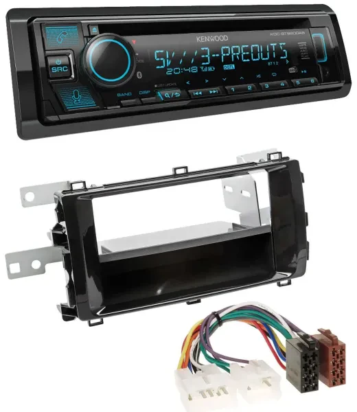 Kenwood Bluetooth USB CD MP3 DAB Autoradio für Toyota Auris (ab 2013) schwarz