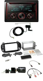 Pioneer 2DIN Lenkrad DAB USB CD Bluetooth Autoradio für Fiat 500 Fakra 08-15 sch