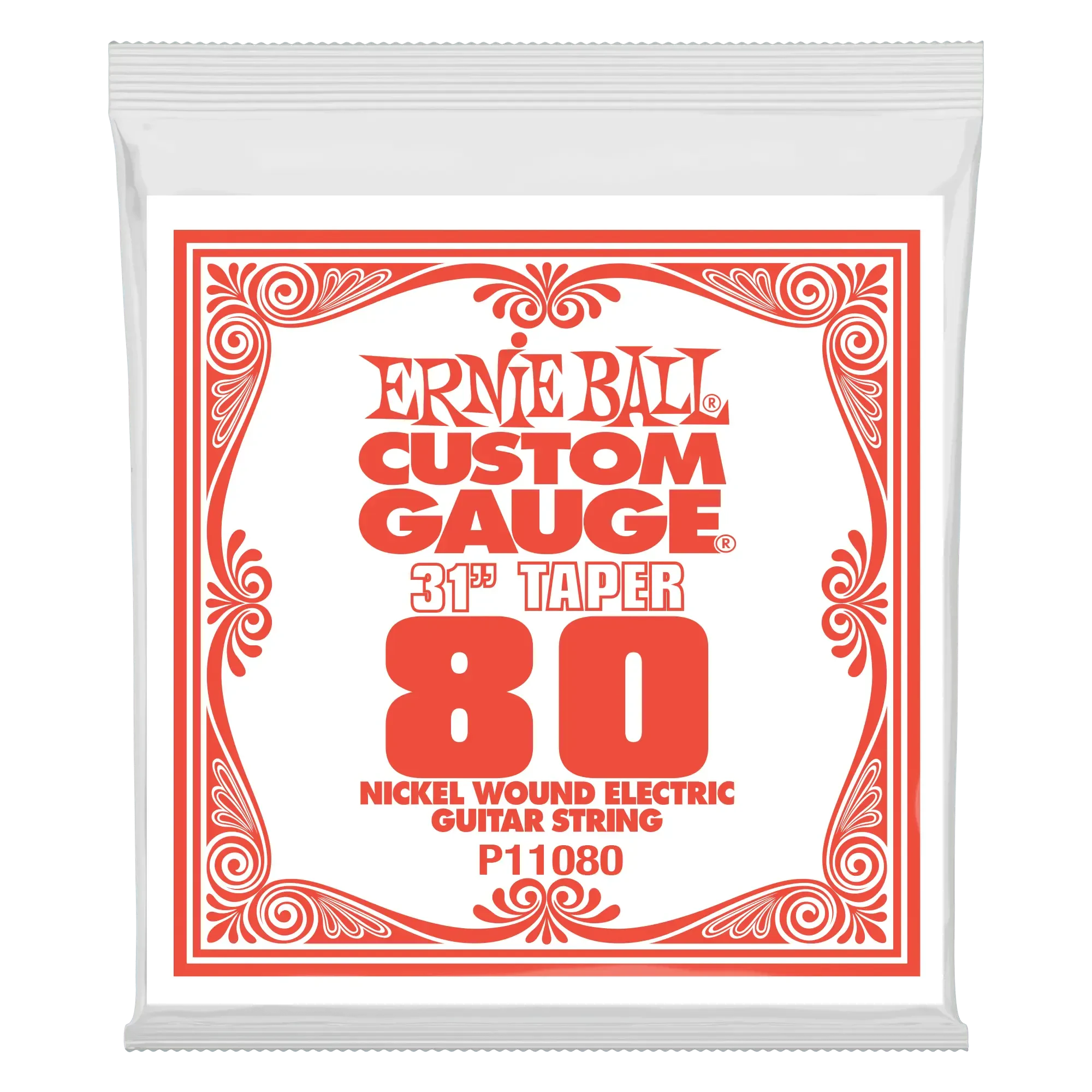 Струна для электрогитары Ernie Ball P11080, сталь никелированная, калибр 80