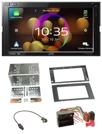 JVC DAB MP3 2DIN Bluetooth USB Autoradio für Ford Focus Fiesta 04-08 schwarz