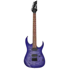 Электрогитара Ibanez RG421 Quilted Maple Electric Guitar, Jatoba FB, Cerulean Blue Burst