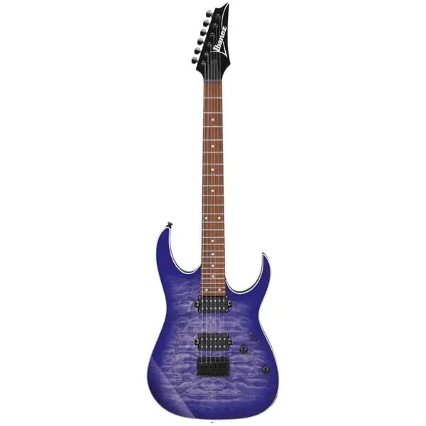 Электрогитара Ibanez RG421 Quilted Maple Electric Guitar, Jatoba FB, Cerulean Blue Burst