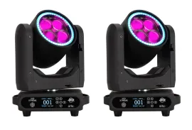 2 American DJ Viz Xtreme Beam RGBWL Eye Candy Effect Wash Moving Head Lights ADJ