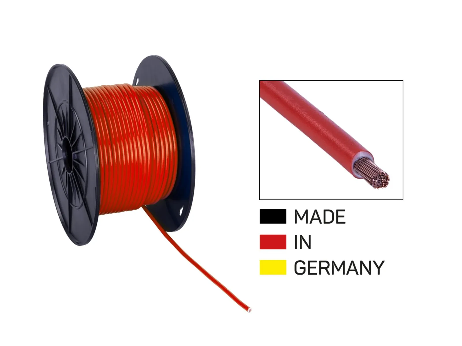 Кабель питания ACV FLY 4 мм² красный бухта 50 м