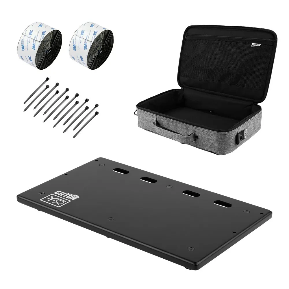 Gator GV-TL1710-GB Vertex Travel Lite Pedalboard, 17" x 10" w/ Padded Gig Bag