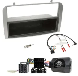 Radioset Lenkradadapter DIN Autoradio für Alfa GT 147 07-10 silber Ablage