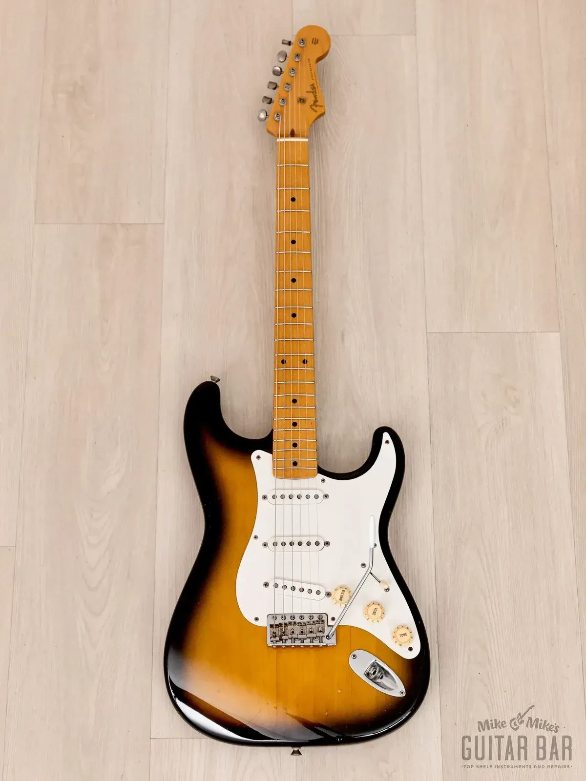 Электрогитара Fender Stratocaster 1957 Vintage Reissue ST57-58US SSS Sunburst w/gigbag Japan 2002