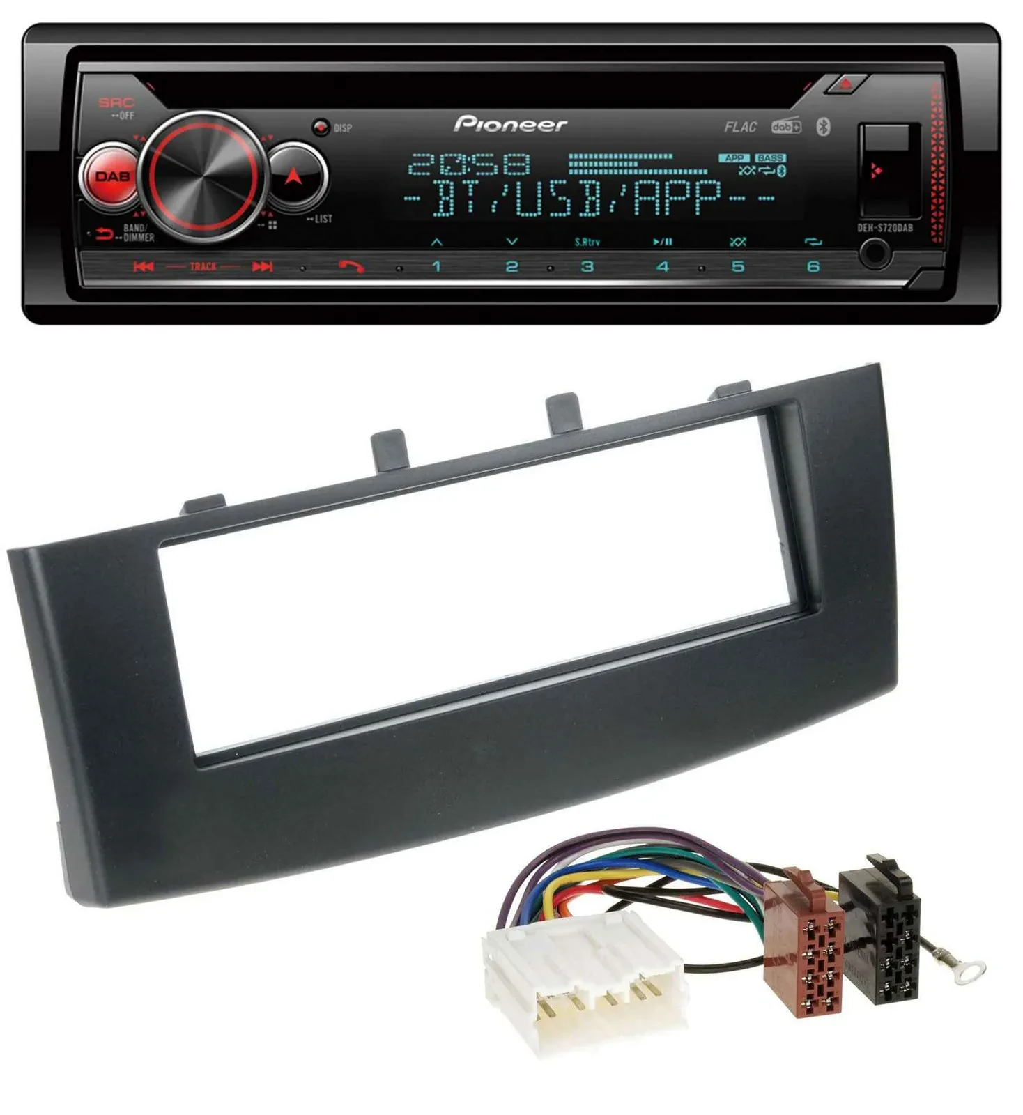 Pioneer MP3 DAB CD Bluetooth USB Autoradio für Mitsubishi Colt (ab 2009)