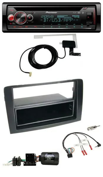 Pioneer DAB CD Lenkrad USB Bluetooth Autoradio für Fiat Idea 2006-2012 schwarz