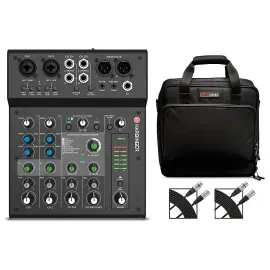 Harbinger LX8 8Channel Analog Mixer With Gator Mixer Bag and Cables