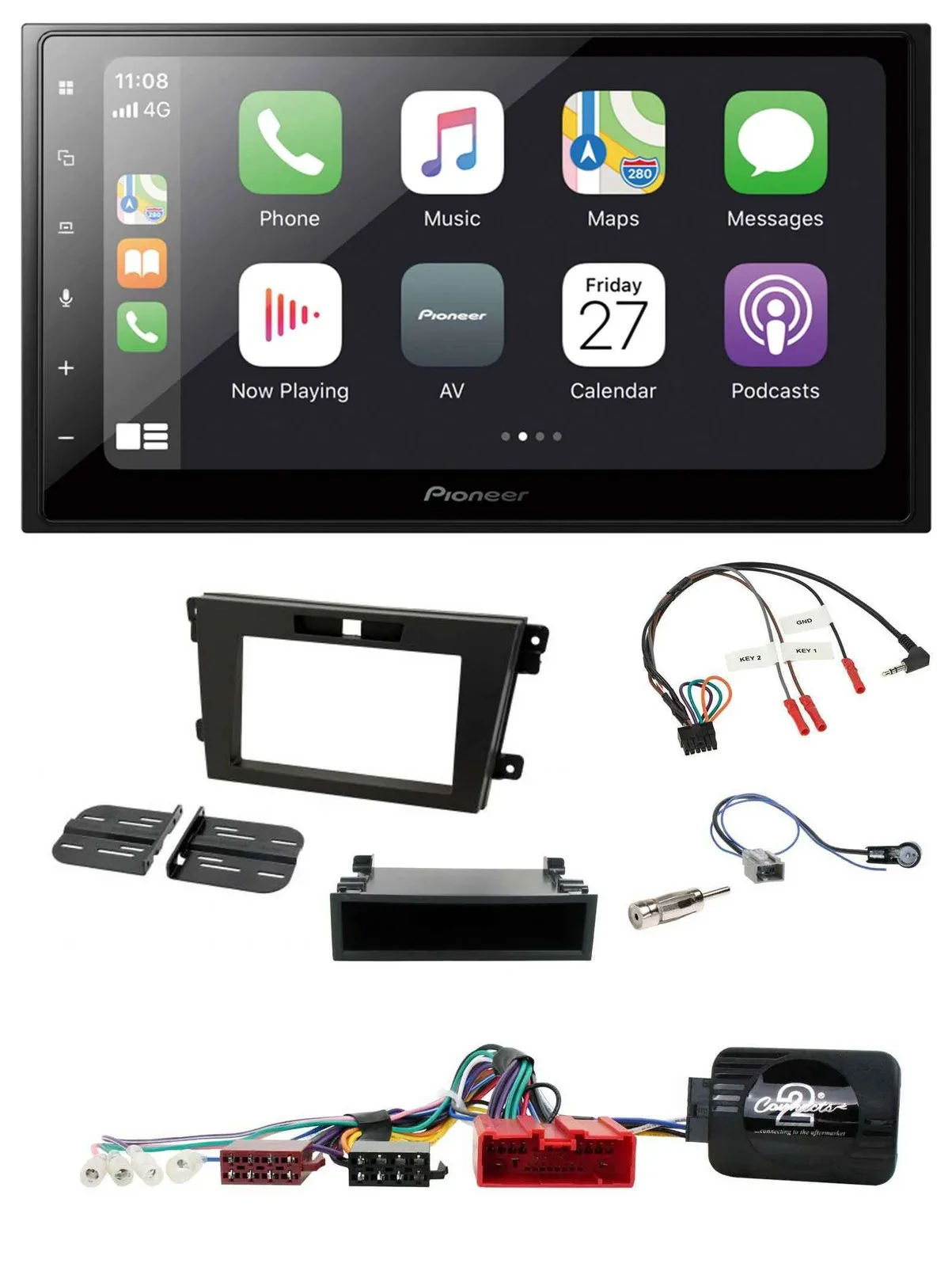 Pioneer Lenkrad Bluetooth DAB 2DIN USB Autoradio für Mazda CX-7 2008-2010