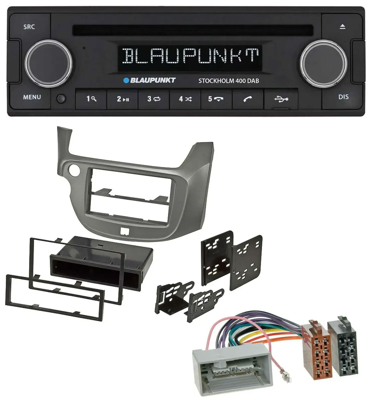 Blaupunkt MP3 Bluetooth DAB CD USB Autoradio für Honda Jazz (ab 2009) - silber