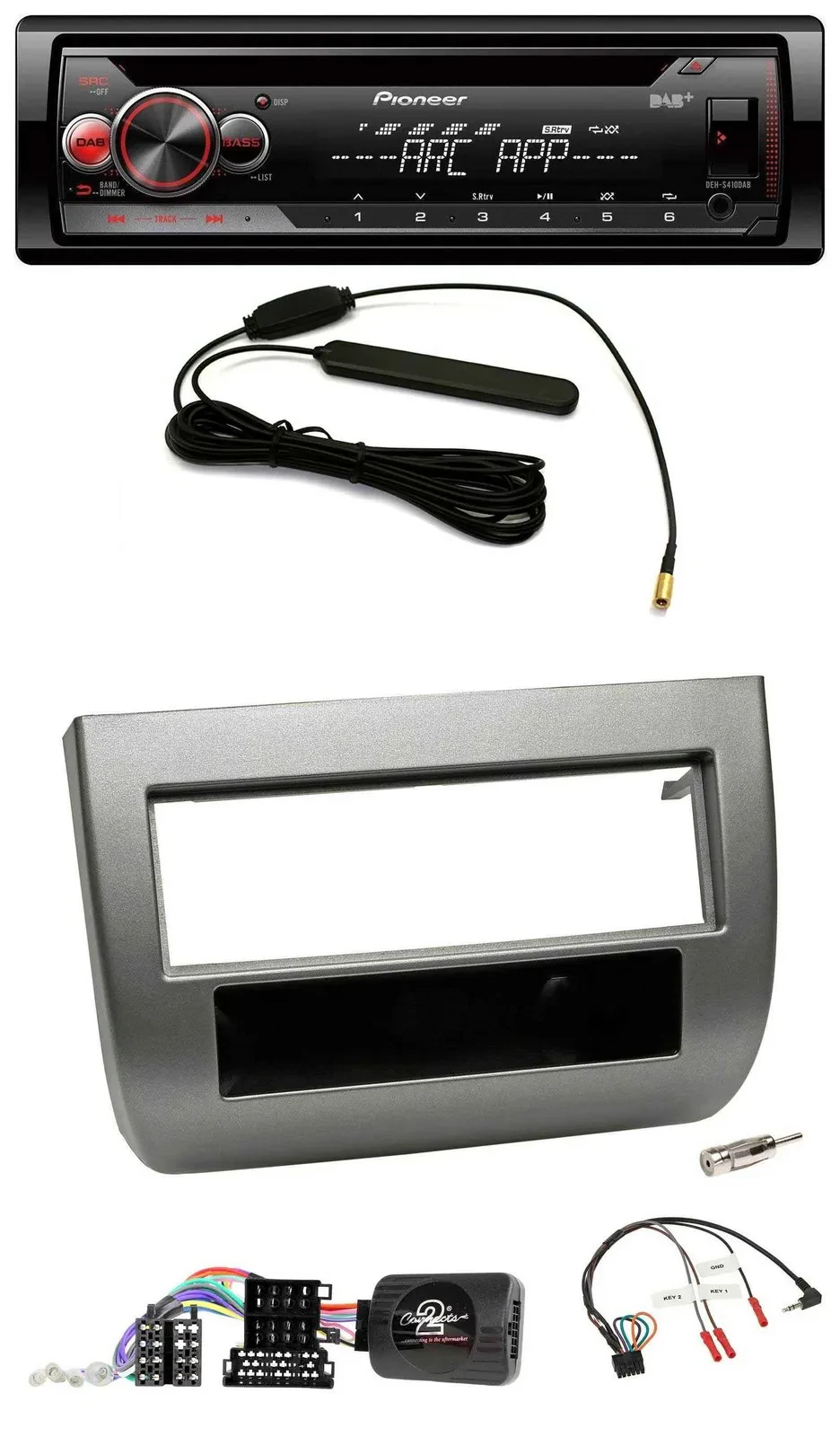 Pioneer CD USB Lenkrad DAB MP3 Autoradio für Lancia Y 843 05-11 dunkelsilbermeta