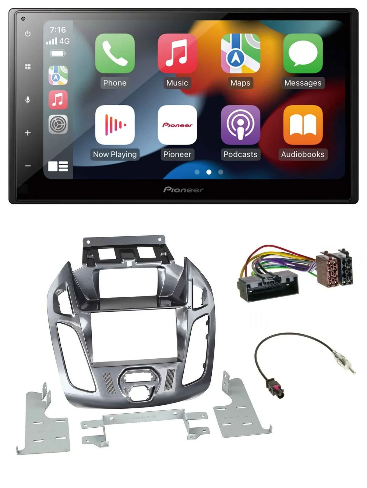Pioneer DAB Bluetooth 2DIN USB MP3 Autoradio für Ford Transit Connect mit Displa
