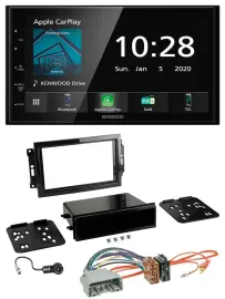 Автомагнитола для Chrysler 300C, Dodge Caliber, Jeep Kenwood 2DIN, Bluetooth, DAB, USB, MP3