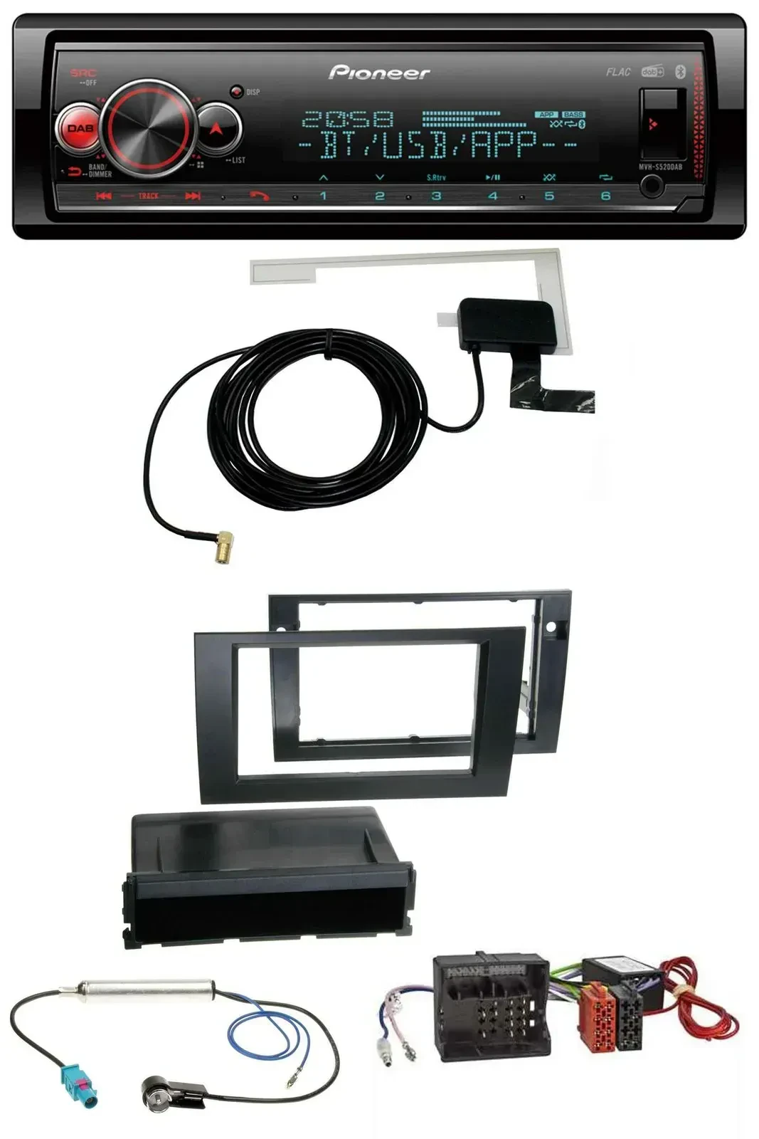 Автомагнитола для Audi A4 B7 2004–2008 Pioneer Bluetooth, DAB, USB, MP3