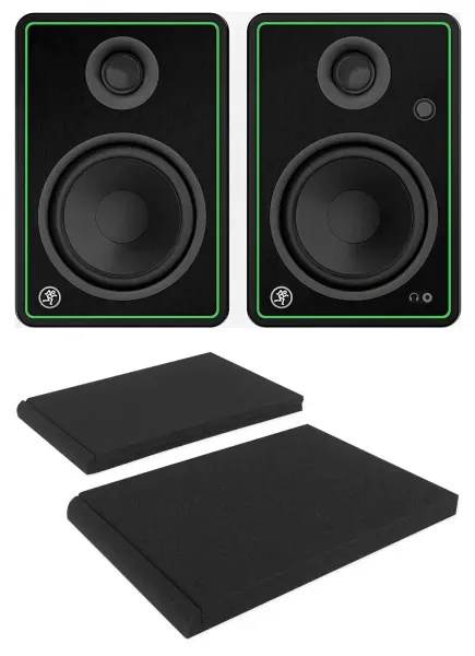 2) Mackie CR5-XBT 5" 80w Bluetooth Reference Multimedia Studio Monitors Speakers