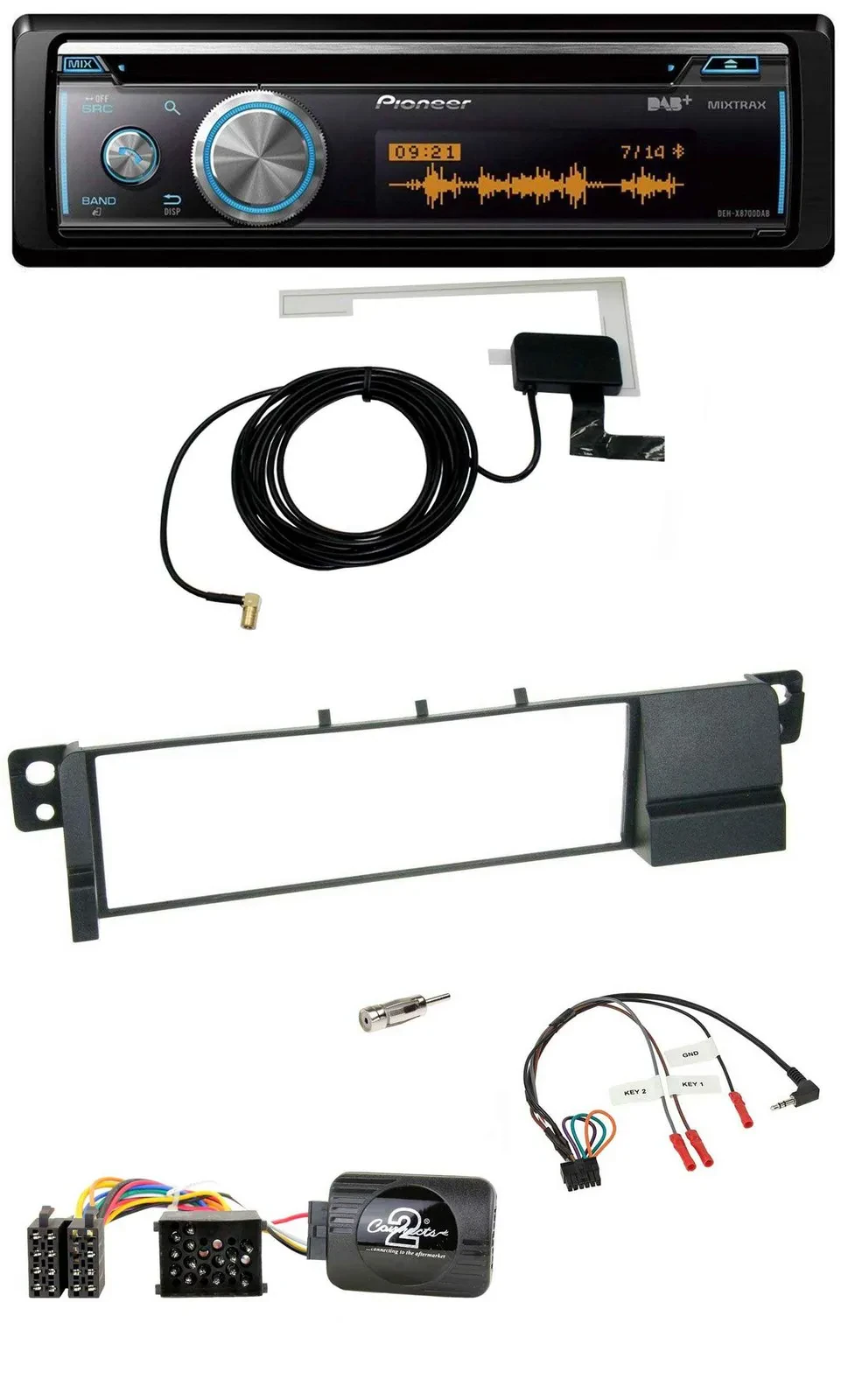 Автомагнитола Pioneer Bluetooth DAB USB CD для BMW 3 Series E46 (1998–2007)