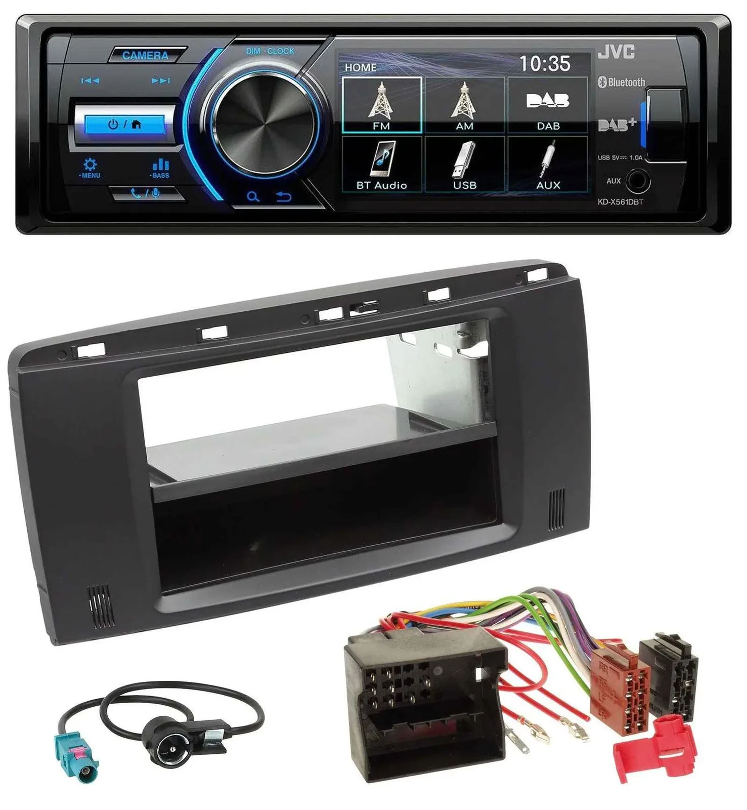 JVC Bluetooth MP3 USB DAB Autoradio für Mercedes R-Klasse (W251, 05-12)