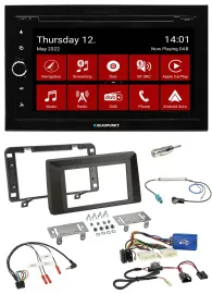 Blaupunkt Lenkrad DVD Bluetooth DAB 2DIN USB Autoradio für Dacia Duster ab 2021