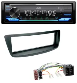 Автомагнитола JVC Bluetooth DAB USB MP3 для Citroen C1/Peugeot 107 (2005–2014)