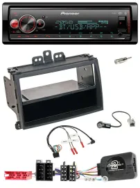 Автомагнитола Pioneer Bluetooth, USB, DAB, поддержка управления на руле для Hyundai i20 (2009–2011), чёрный, резиновое покрытие