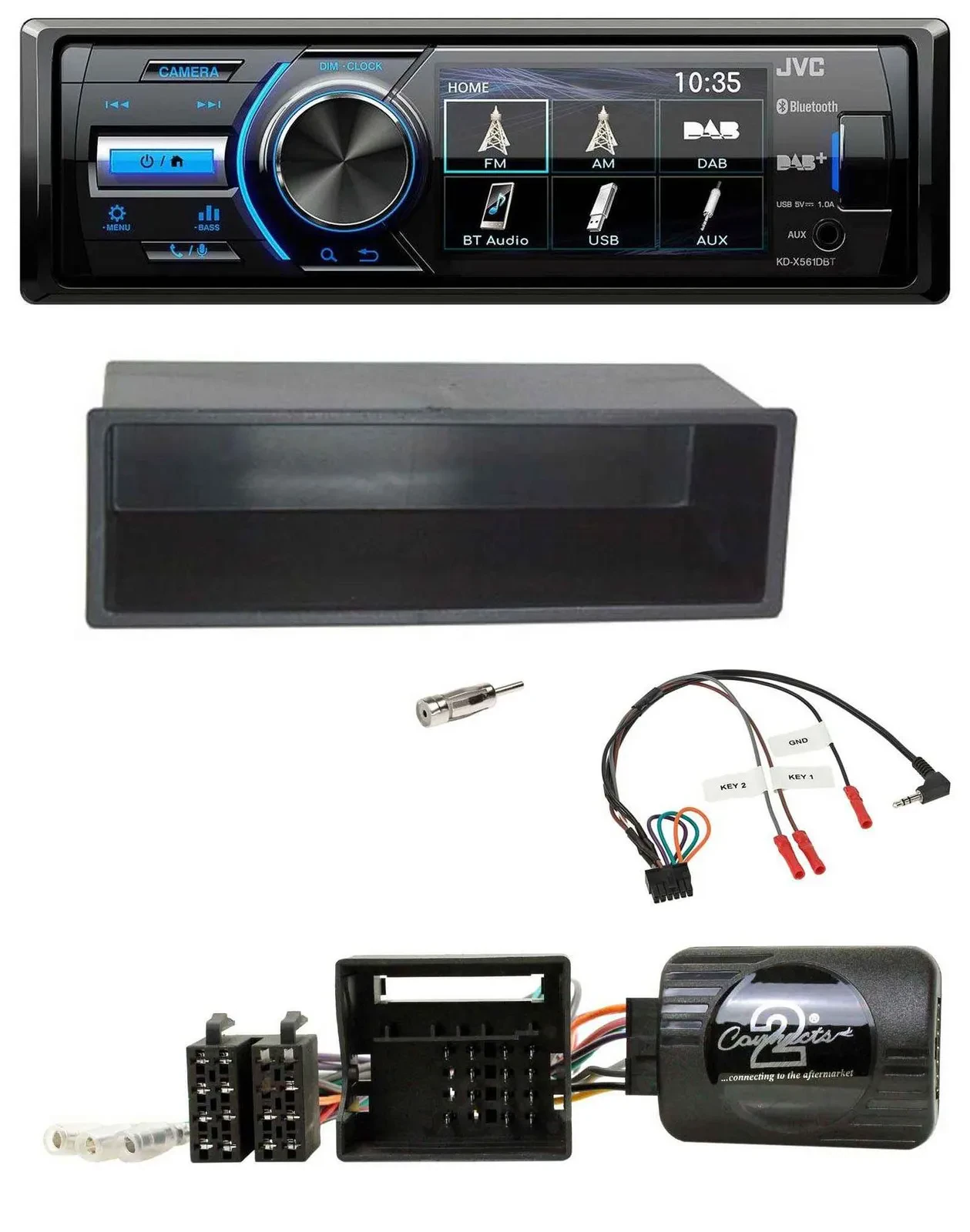 JVC Bluetooth Lenkrad USB DAB Autoradio für Citroen C2 2006-2010 C3 2006-2014