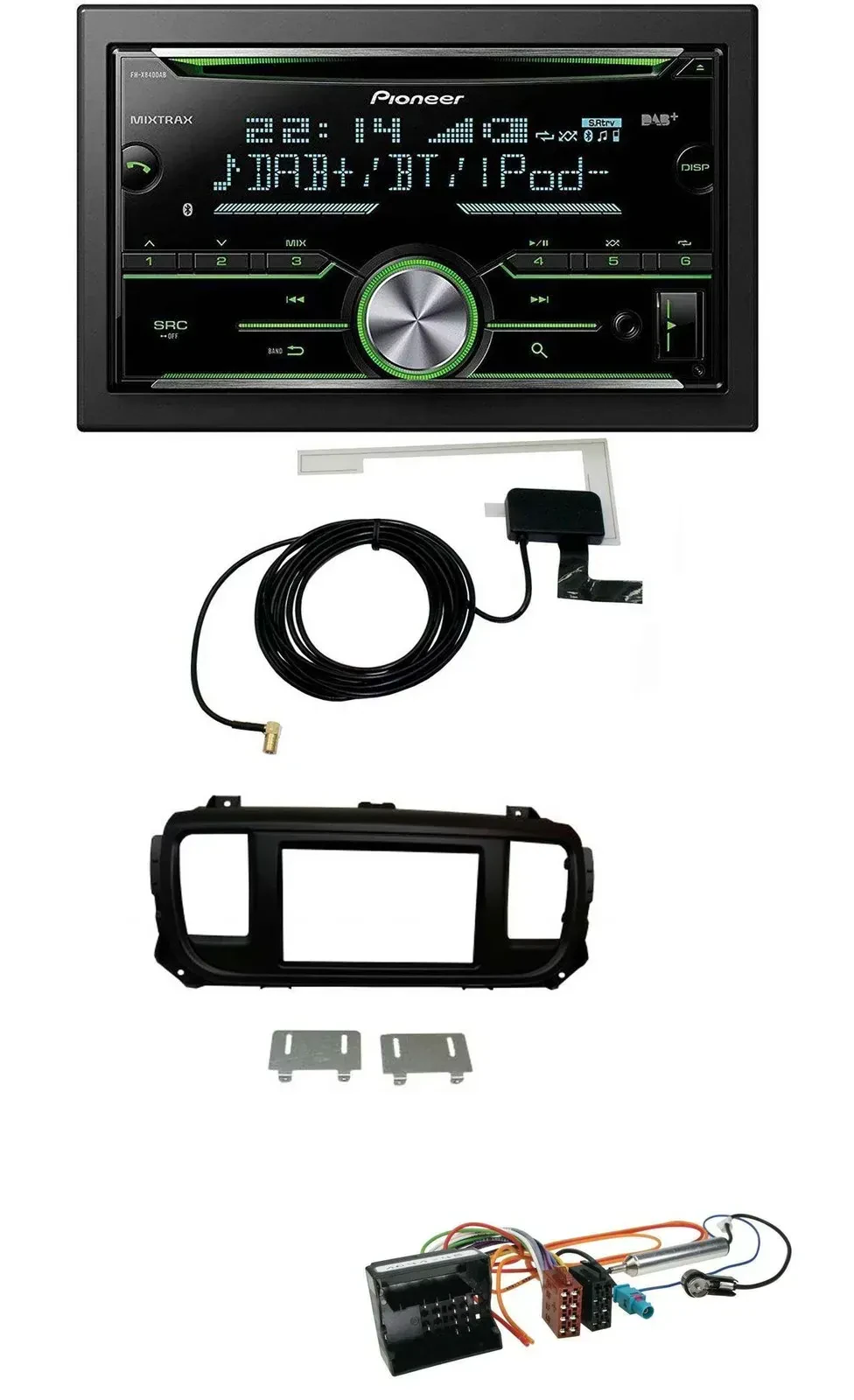 Автомагнитола для Citroen Jumpy/Dispatch Space Pioneer 2-DIN, CD, USB, MP3, Bluetooth, DAB
