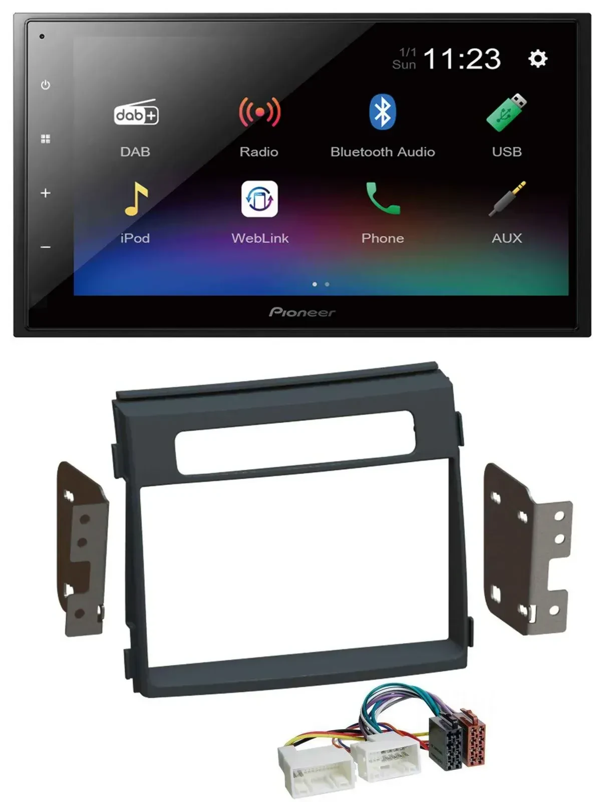 Автомагнитола для Kia Soul (AM Facelift 2011–2014) Pioneer 2-DIN USB Bluetooth DAB MP3