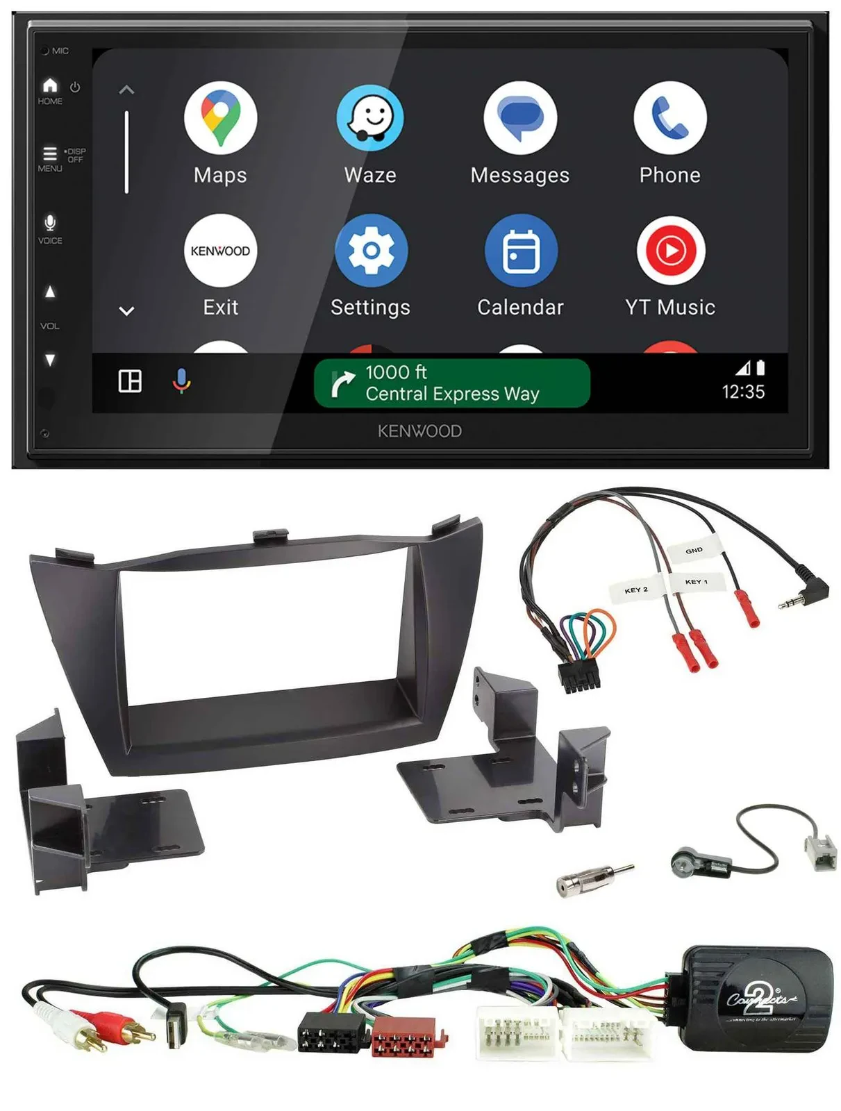 Kenwood DAB Bluetooth USB Lenkrad 2DIN Autoradio für Hyundai Tucson 2010-2015 sc