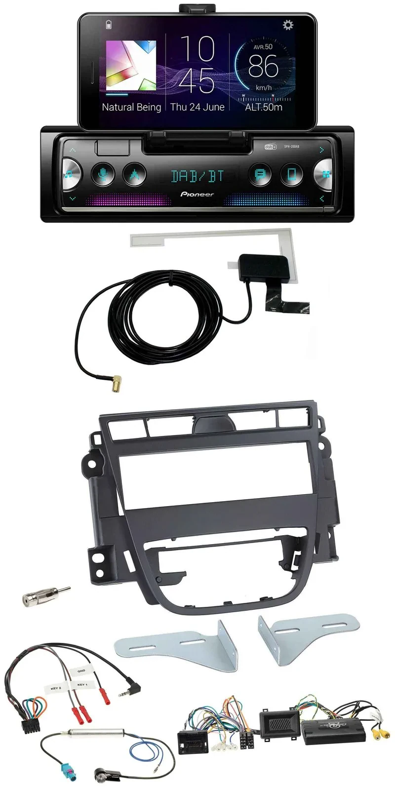 Pioneer DAB Bluetooth Lenkrad USB Autoradio für Opel Meriva B ab 2010