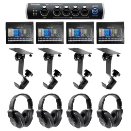 4) PRESONUS EarMix 16M 16x2 16-Ch. AVB In-Ear Monitor Mixers+K553 MK2 Headphones