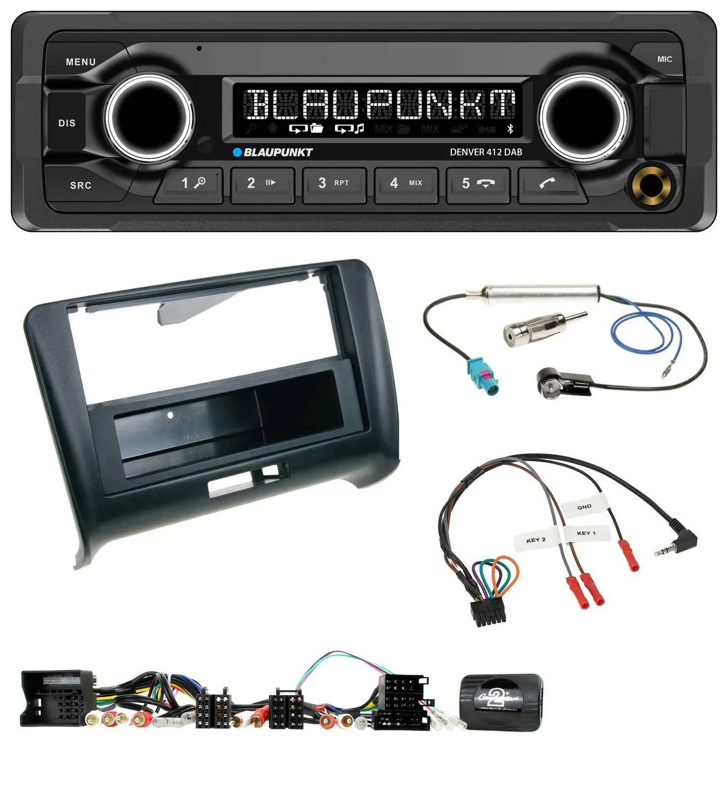 Blaupunkt Bluetooth DAB Lenkrad USB Autoradio für Audi TT (2006-2014)