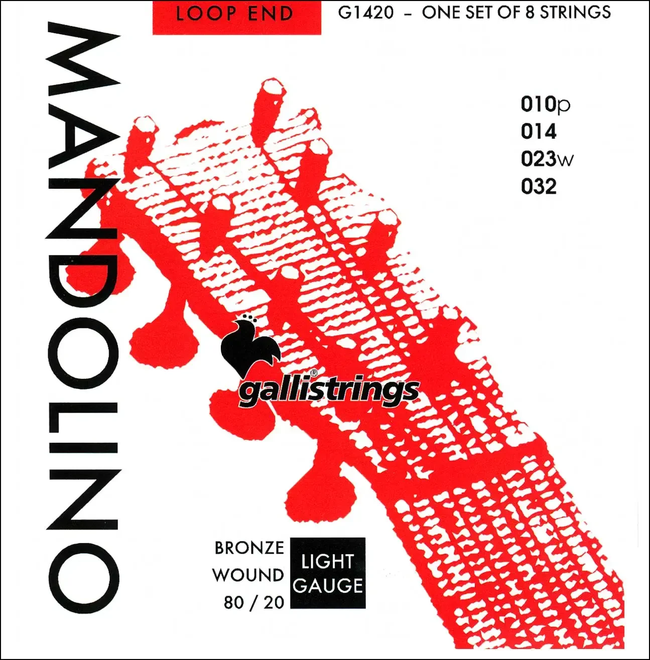 Струны для мандолины Galli Strings G1420 Bronze 80/20 10-32