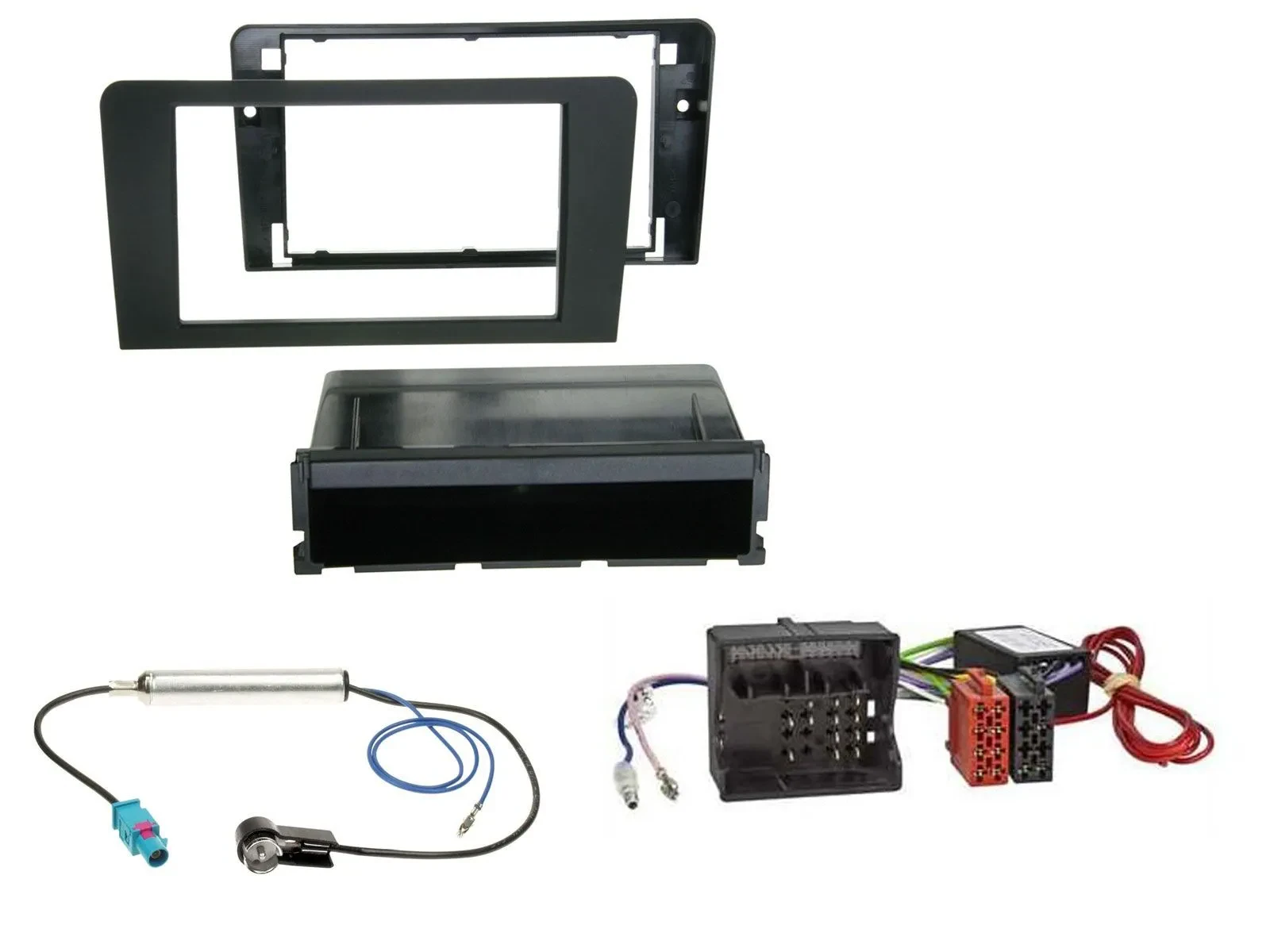 Einbauset DIN Autoradio für Audi A3 8P 06-12 Symphony Aktivsystem Quadlock