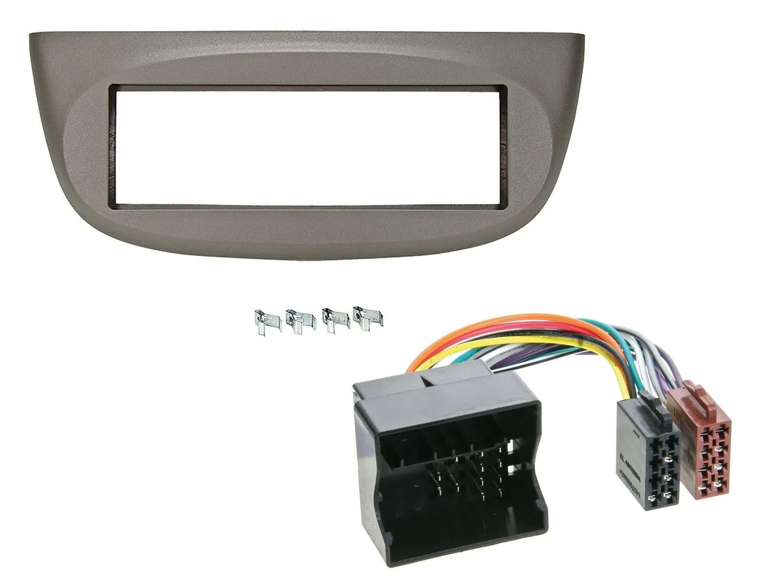 Einbauset DIN Autoradio für Renault Twingo 07-14 beige-grau