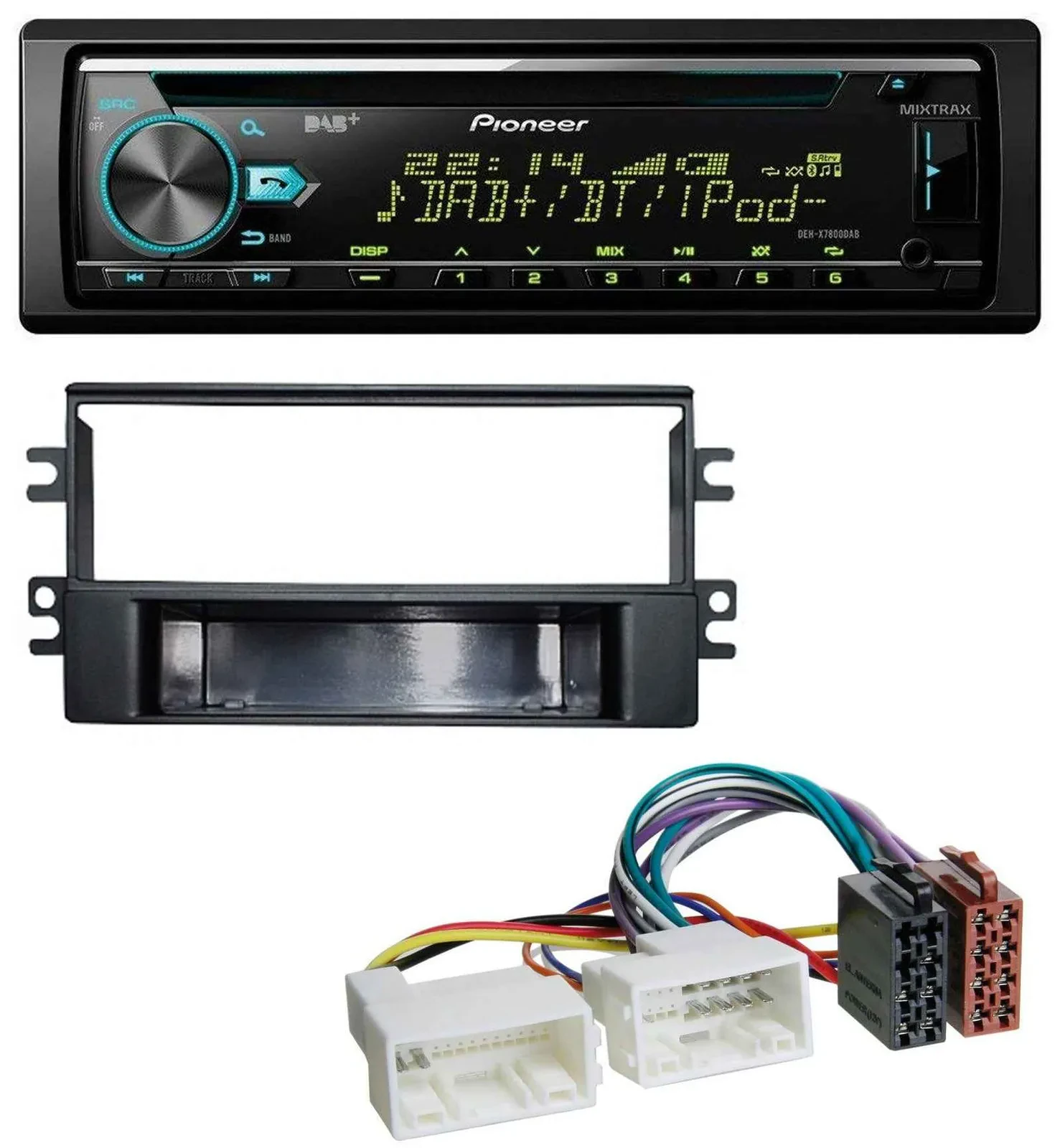 Pioneer DAB MP3 CD USB Bluetooth Autoradio für Kia Carens (ab 2007)
