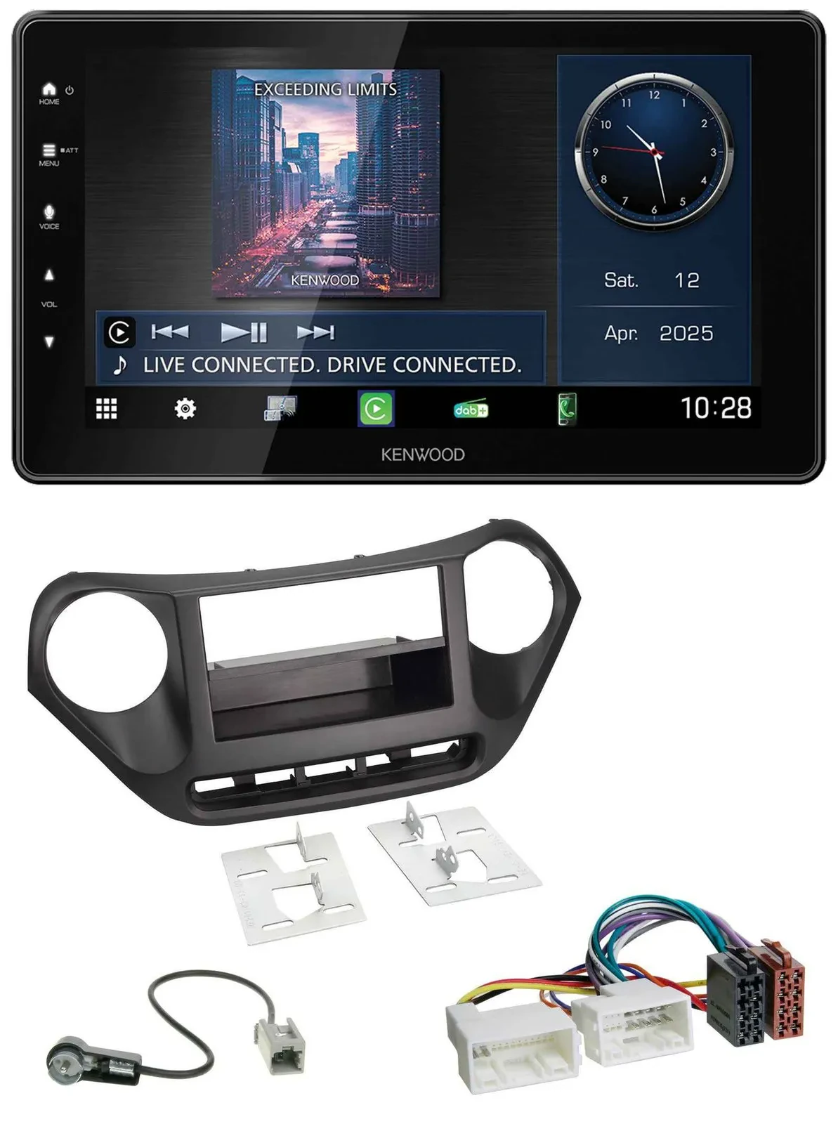 Kenwood MP3 Bluetooth USB DAB Autoradio für Hyundai i10 (ab 2013)