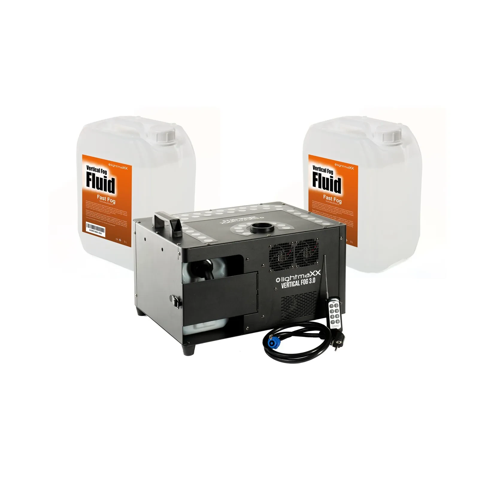 Генератор дыма lightmaXX Vertical Fog 3.0 DMX, RGB LED, выброс 15 м (набор, 2× жидкость)