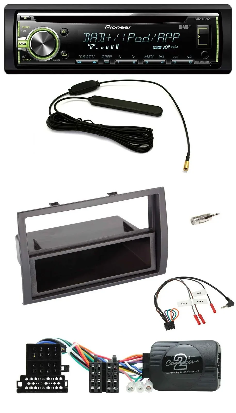 Автомагнитола Pioneer MP3 USB CD DAB для Citroen Jumper 2008–2011 с поддержкой кнопок на руле